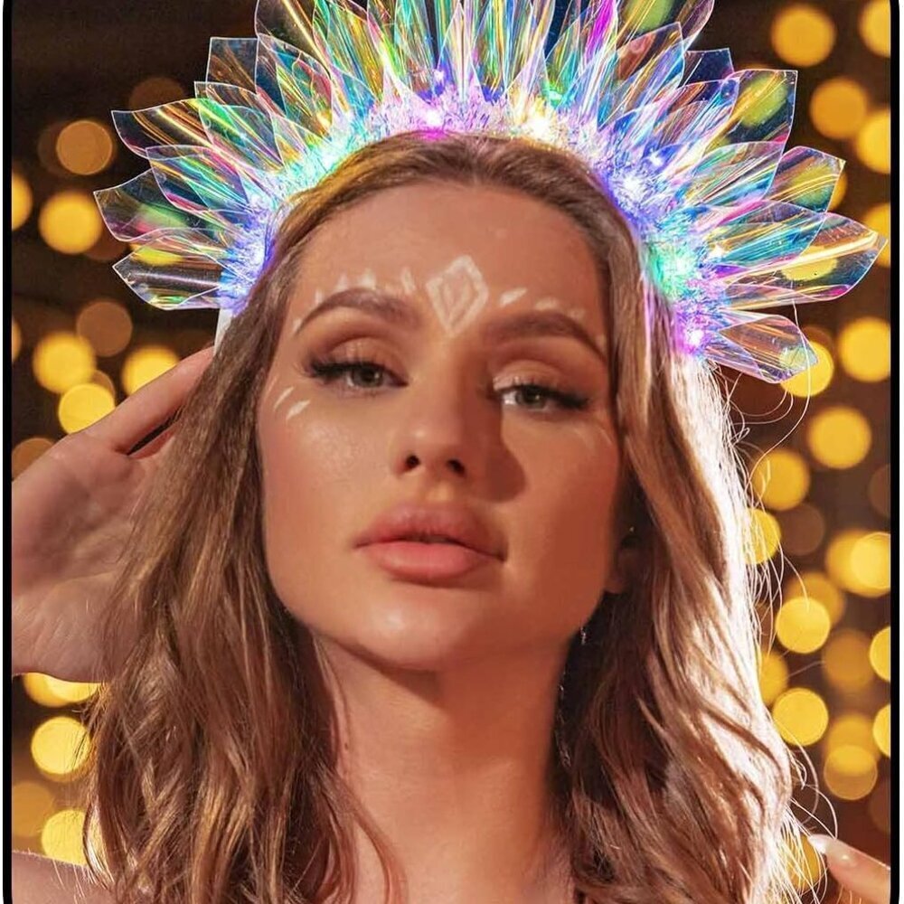 Light Up Headbands Rave Outfits Neon Headband for Women